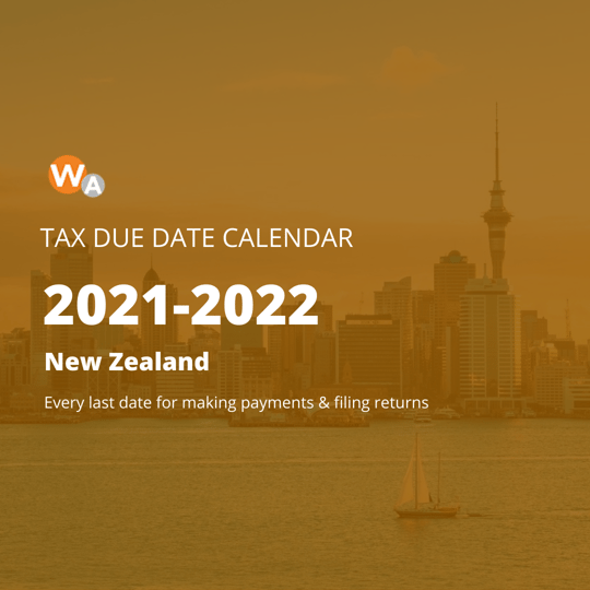 Digital calendar of tax due date 20212022